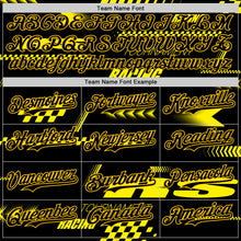 Загрузить изображение в средство просмотра галереи, Custom Black Yellow 3D Pattern Design Car Racing Formula Auto Motorsport Authentic Baseball Jersey