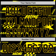 Загрузить изображение в средство просмотра галереи, Custom Black Yellow 3D Pattern Design Car Racing Formula Auto Motorsport Authentic Baseball Jersey
