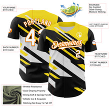 Загрузить изображение в средство просмотра галереи, Custom Black White Bay Orange-Yellow 3D Pattern Design Car Racing Formula Auto Motorsport Authentic Baseball Jersey