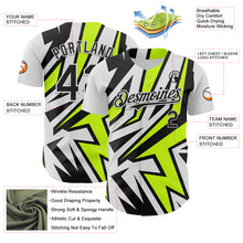 Load image into Gallery viewer, Custom White Black-Green 3D Pattern Design Car Racing Formula Auto Motorsport Authentic Baseball Jersey