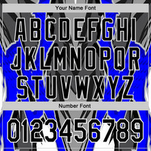 Load image into Gallery viewer, Custom White Black Gray-Blue 3D Pattern Design Car Racing Formula Auto Motorsport Authentic Baseball Jersey
