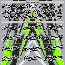 Load image into Gallery viewer, Custom Gray Black White-Green 3D Pattern Design Car Racing Formula Auto Motorsport Authentic Baseball Jersey