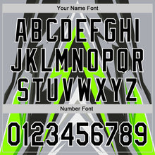 Load image into Gallery viewer, Custom Gray Black White-Green 3D Pattern Design Car Racing Formula Auto Motorsport Authentic Baseball Jersey