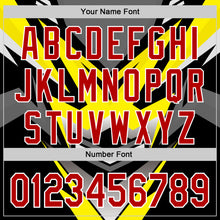 Load image into Gallery viewer, Custom Black Red White-Yellow 3D Pattern Design Car Racing Formula Auto Motorsport Authentic Baseball Jersey