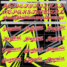 Load image into Gallery viewer, Custom Black Red White-Green 3D Pattern Design Car Racing Formula Auto Motorsport Authentic Baseball Jersey