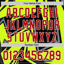 Load image into Gallery viewer, Custom Black Red White-Green 3D Pattern Design Car Racing Formula Auto Motorsport Authentic Baseball Jersey