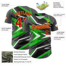 Laden Sie das Bild in den Galerie-Viewer, Custom Steel Gray Red Yellow Green-White 3D Pattern Design Car Racing Formula Auto Motorsport Authentic Baseball Jersey