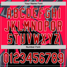 Load image into Gallery viewer, Custom Black Red White-Gray 3D Pattern Design Car Racing Formula Auto Motorsport Authentic Baseball Jersey