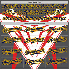 Charger l'image dans la galerie, Custom Steel Gray Navy Gold White-Red 3D Pattern Design Car Racing Formula Auto Motorsport Authentic Baseball Jersey