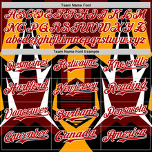 Load image into Gallery viewer, Custom Black Red White-Yellow 3D Pattern Design Car Racing Formula Auto Motorsport Authentic Baseball Jersey