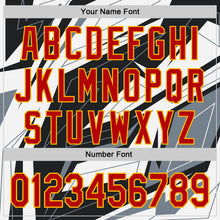 Load image into Gallery viewer, Custom Black Red Gold White-Gray 3D Pattern Design Car Racing Formula Auto Motorsport Authentic Baseball Jersey