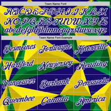 Загрузить изображение в средство просмотра галереи, Custom Yellow Dark Purple Green-White Brazil Geometric Shape Performance T-Shirt