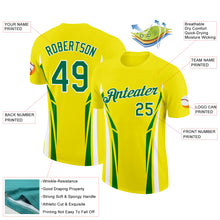 Загрузить изображение в средство просмотра галереи, Custom Yellow Kelly Green-White Brazil Line Performance T-Shirt