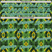 Load image into Gallery viewer, Custom Green Kelly Green Yellow Black-White Brazil Geometric Shape Performance T-Shirt
