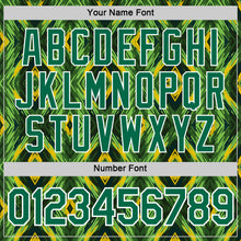 Load image into Gallery viewer, Custom Green Kelly Green Yellow Black-White Brazil Geometric Shape Performance T-Shirt