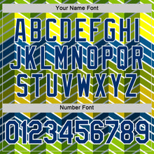 Load image into Gallery viewer, Custom Blue US Navy Blue Yellow Green-White Brazil Zigzag Geometric Shape Performance T-Shirt