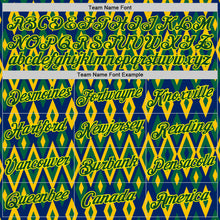 Загрузить изображение в средство просмотра галереи, Custom Blue Green Yellow-Light Yellow Brazil Geometric Shape Performance T-Shirt