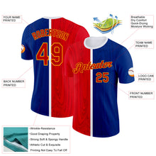 Загрузить изображение в средство просмотра галереи, Custom Blue Red Gold-White Haiti Subtle Performance T-Shirt