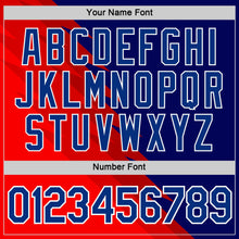 Load image into Gallery viewer, Custom Red Royal-White Haiti Zigzag Geometric Shape Performance T-Shirt