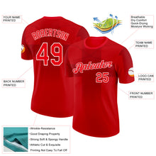 Load image into Gallery viewer, Custom Red Fire Red-White England Cross Performance T-Shirt