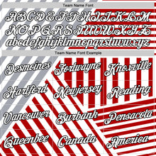Charger l'image dans la galerie, Custom White Red Gray-Black England Stripe Performance T-Shirt