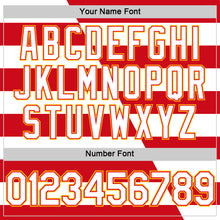 Charger l'image dans la galerie, Custom White Red-Gold England Stripe Performance T-Shirt