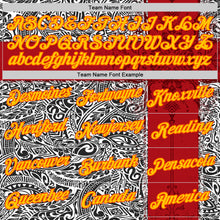 Laden Sie das Bild in den Galerie-Viewer, Custom Black Gold Red Orange-White England Polynesian Tribal Performance T-Shirt