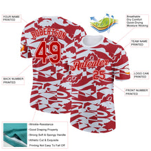 Charger l'image dans la galerie, Custom Gray Red-White England Abstract Performance T-Shirt