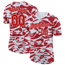 Charger l'image dans la galerie, Custom Gray Red-White England Abstract Performance T-Shirt