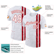 Charger l'image dans la galerie, Custom White Red-Gray England Abstract Performance T-Shirt