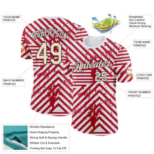 Charger l'image dans la galerie, Custom White Cream Red-Navy England Geometric Shape Performance T-Shirt