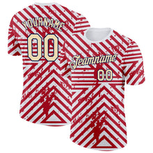 Charger l'image dans la galerie, Custom White Cream Red-Navy England Geometric Shape Performance T-Shirt