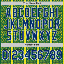 Load image into Gallery viewer, Custom Green US Navy Blue Yellow-White Brazil Ethnic Tribal Performance T-Shirt