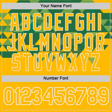 Charger l'image dans la galerie, Custom Gold Green-White Brazil Geometric Shape Performance T-Shirt