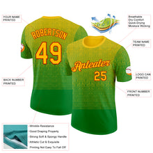 Laden Sie das Bild in den Galerie-Viewer, Custom Green Yellow-Red Brazil Abstract Line Performance T-Shirt