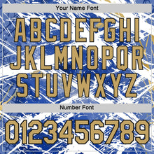 Charger l'image dans la galerie, Custom Blue Vegas Gold Black-White Argentina Splash Performance T-Shirt