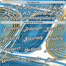 Charger l'image dans la galerie, Custom Blue White Vegas Gold-Black Argentina Line Performance T-Shirt