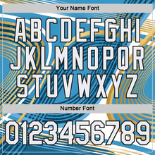 Charger l'image dans la galerie, Custom Blue White Vegas Gold-Black Argentina Line Performance T-Shirt