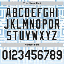 Загрузить изображение в средство просмотра галереи, Custom Blue Black-White Argentina Geometric Shape Performance T-Shirt