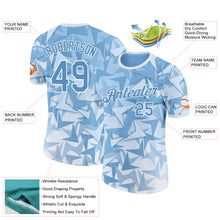 Загрузить изображение в средство просмотра галереи, Custom Blue White Argentina Abstract Geometric Performance T-Shirt