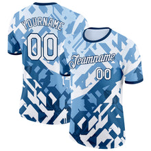 Load image into Gallery viewer, Custom Blue White Argentina Abstract Geometric Performance T-Shirt