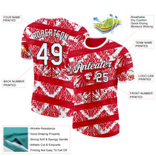 Load image into Gallery viewer, Custom Red White-Black Austria Abstract Performance T-Shirt