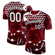 Charger l'image dans la galerie, Custom Red White-Black Austria Abstract Performance T-Shirt