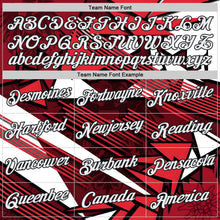 Load image into Gallery viewer, Custom Red White-Black Austria Geometric Line Performance T-Shirt