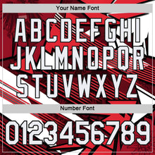 Load image into Gallery viewer, Custom Red White-Black Austria Geometric Line Performance T-Shirt