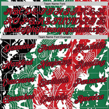 Laden Sie das Bild in den Galerie-Viewer, Custom Green Red Black-White Jordan Abstract Performance T-Shirt