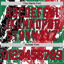 Laden Sie das Bild in den Galerie-Viewer, Custom Green Red Black-White Jordan Abstract Performance T-Shirt