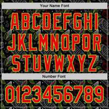 Charger l'image dans la galerie, Custom Black Fire Red-Neon Green 3D Pattern Design Foodie Mexican Food Doodles Authentic Baseball Jersey