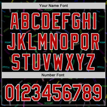 Load image into Gallery viewer, Custom Black Red-White 3D Pattern Design Foodie Candy Sweets Authentic Baseball Jersey