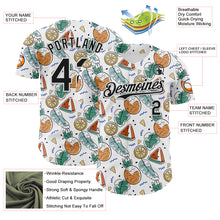 Load image into Gallery viewer, Custom White Black 3D Pattern Design Foodie Summer Fruits Authentic Baseball Jersey